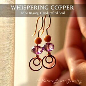 Handmade & One-of-a-Kind Dangle Earrings! Mauve & Mango Tango! Tropical Colors!